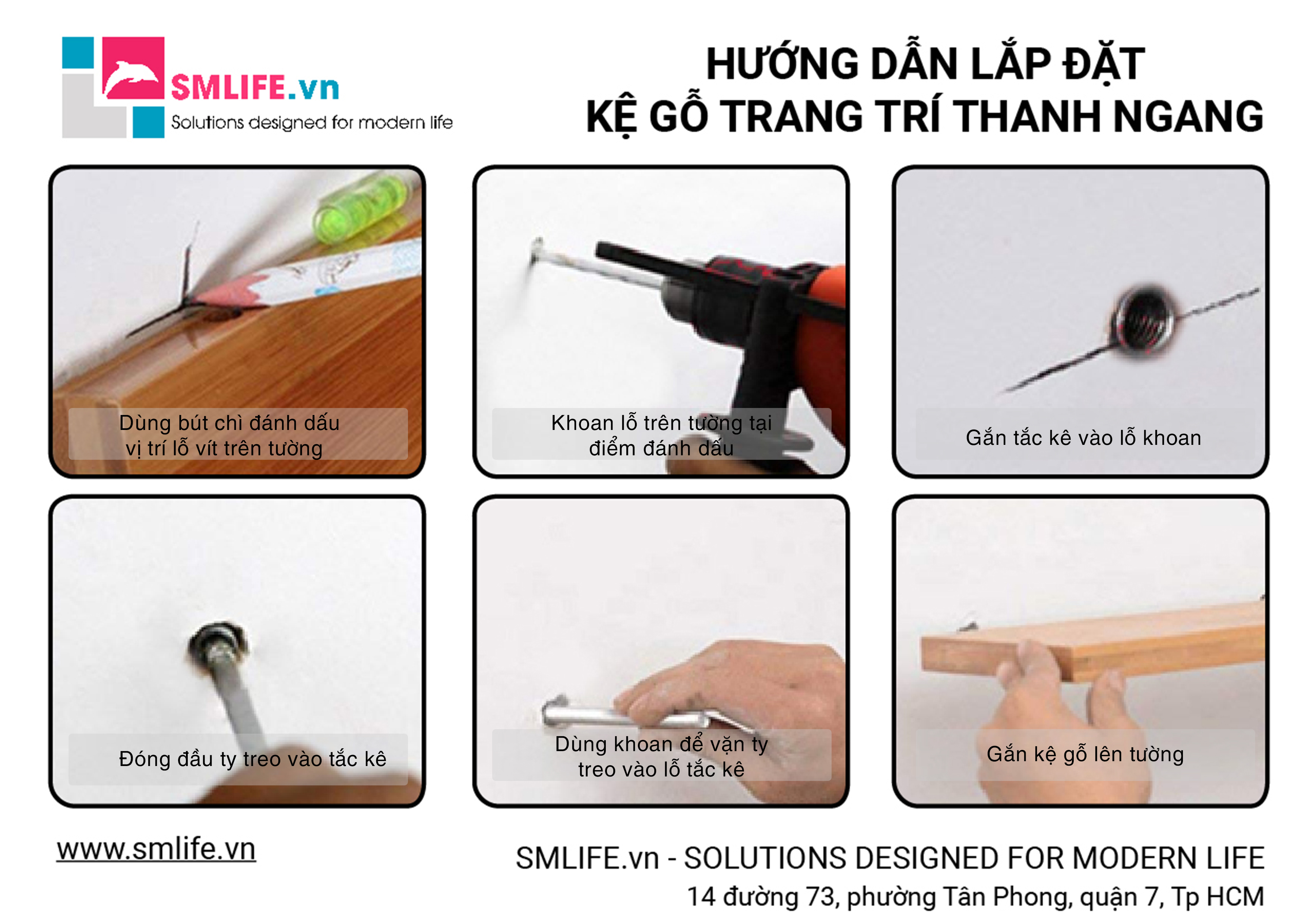 Bộ 2 Kệ gỗ treo tường SML80 - Kệ treo tường bằng gỗ trang trí tiết kiệm không gian cho Căn hộ