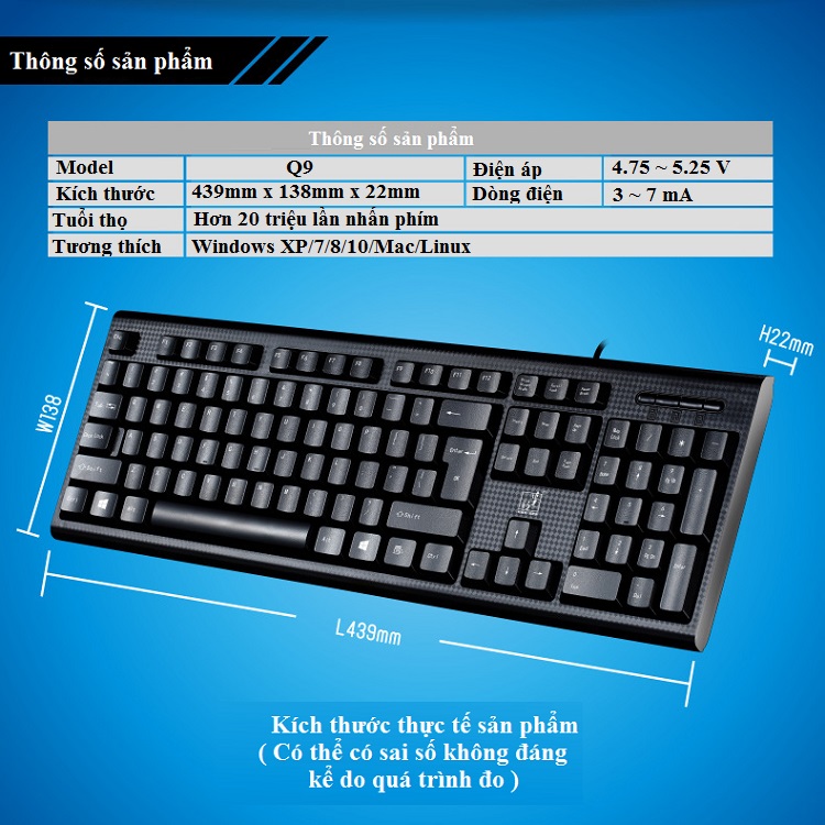 Bàn Phím Có Dây Q-9