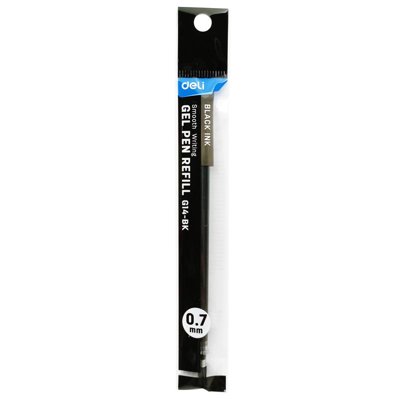 Ruột Bút Gel 0.7 mm - Deli EG14-BK - Mực Đen