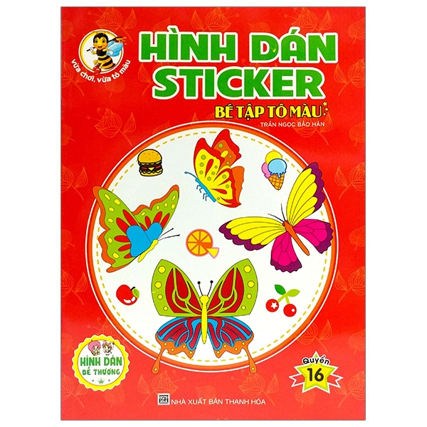 Hình Dán Sticker - Bé Tập Tô Màu