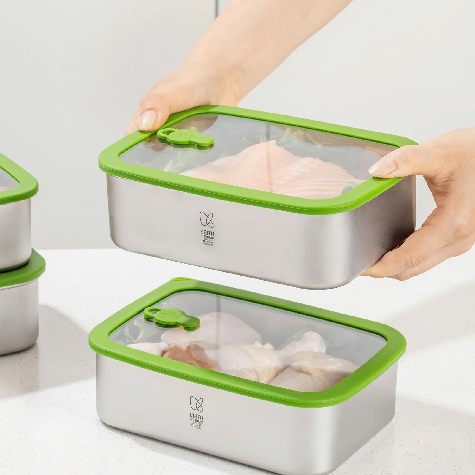 Hộp đựng thực phẩm Keith Titanium Ti5386 800ml (có thể sử dụng trong lò vi sóng)