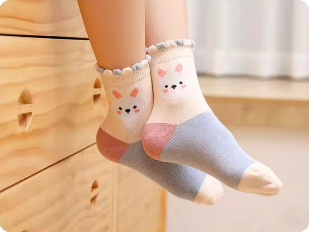 SET 5 ĐÔI TẤT VỚ 35 DỄ THƯƠNG TỪ 1-12 TUỔI DÀNH CHO BÉ GÁI