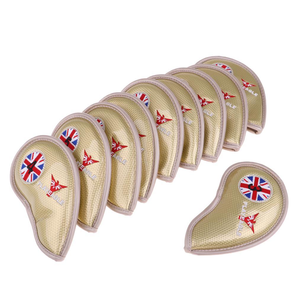10pcs/pack Golf Club Head Covers Wedge Iron Protective Iron Covers