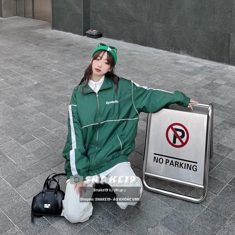 Áo khoác dù nam nữ Unisex viền sọc SYMBOLIC form rộng kiểu dáng trẻ trung năng động