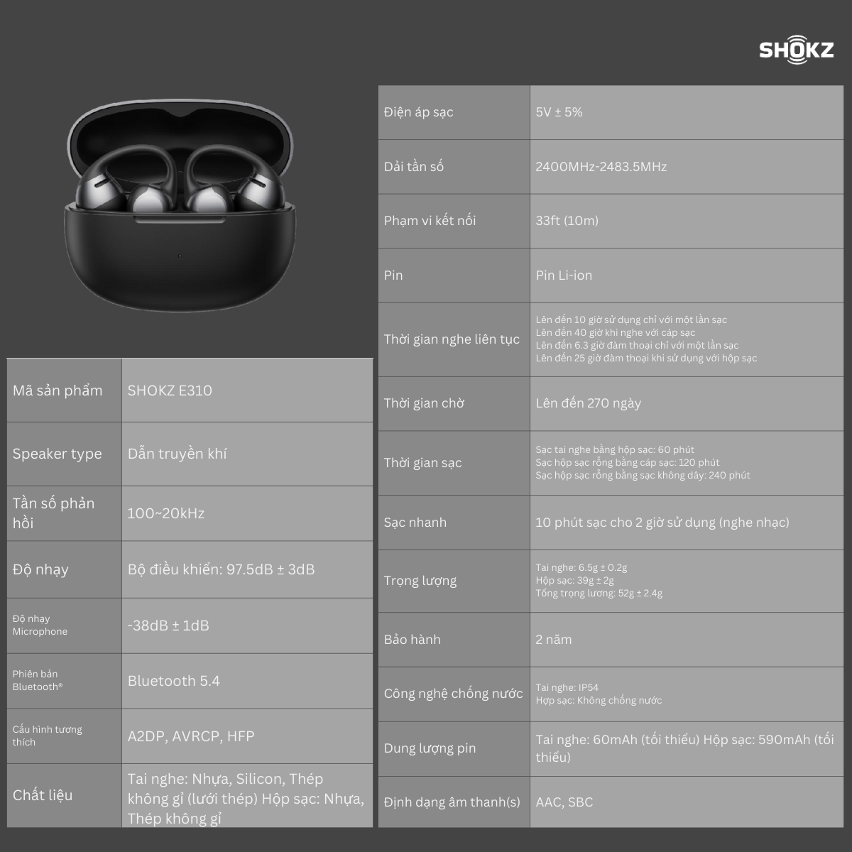 [MỚI] - Tai Nghe không nhét tai True Wireless OpenDots One E310 - Bảo Hành 2 Năm - Hàng Chính Hãng