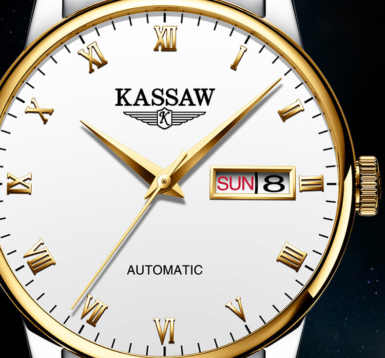 Đồng hồ nam chính hãng KASSAW K853-1 chống nước,chống xước,kính sapphire ,hàng mới 100% ,Đồng hồ cơ