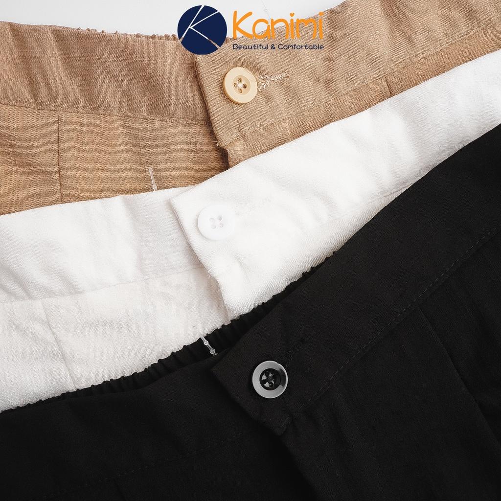 Quần ngố đũi Kanimi khoá thật - quần short đũi phong cách Ulzzang siêu hot