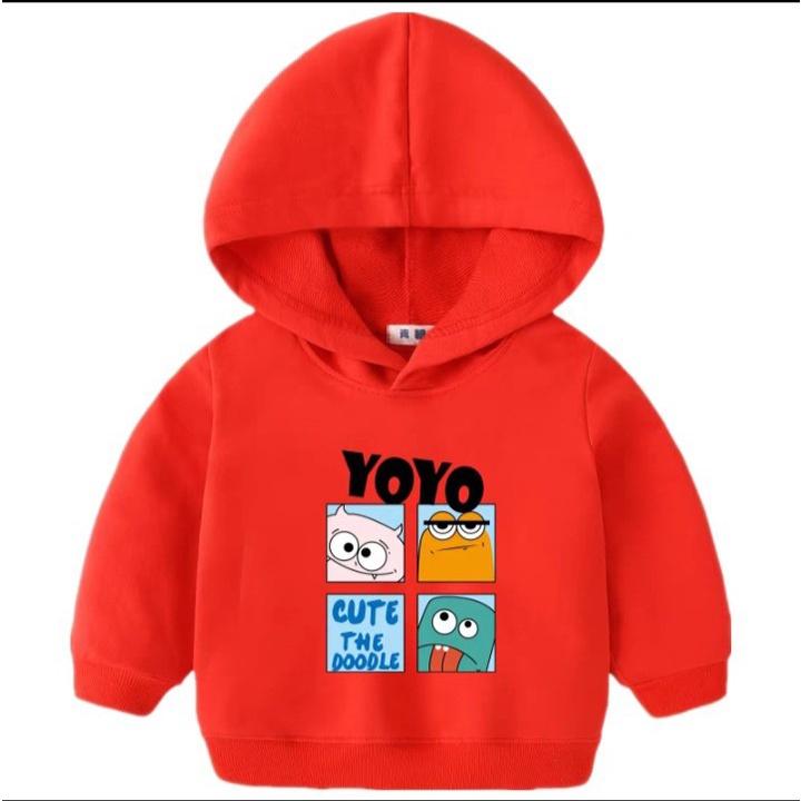 Áo hoodie yo.yo cho bé trai từ 9 đến 33kg , chất nỉ bông siêu xinh