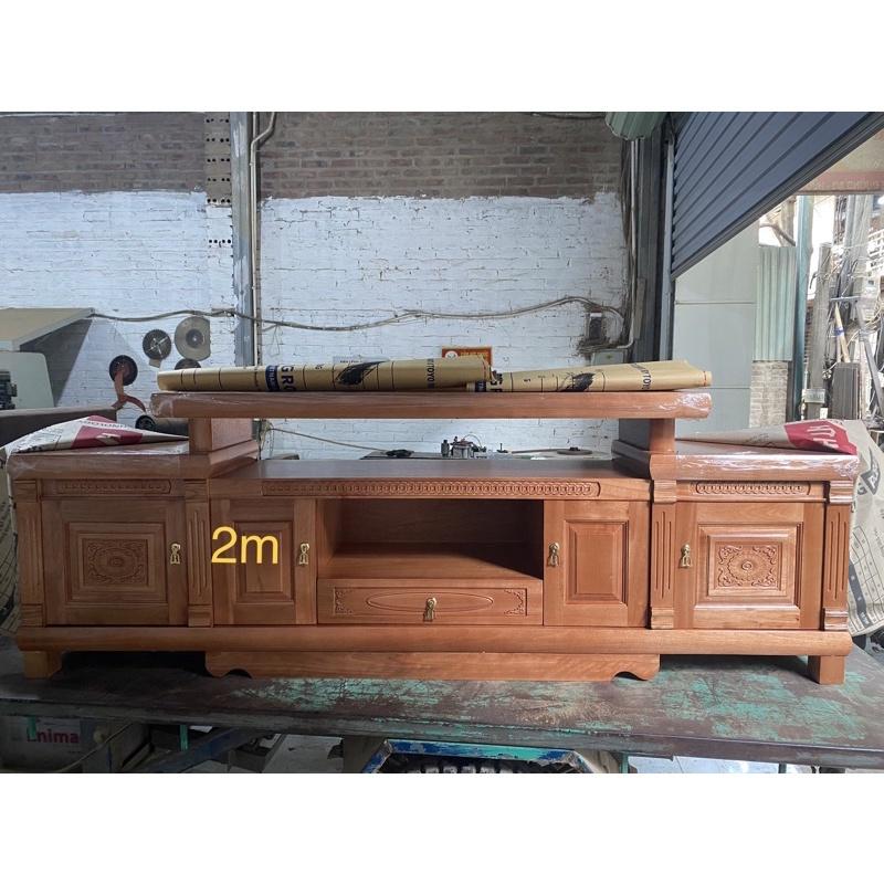 Kệ tivi gỗ xoan đào dài 1m6