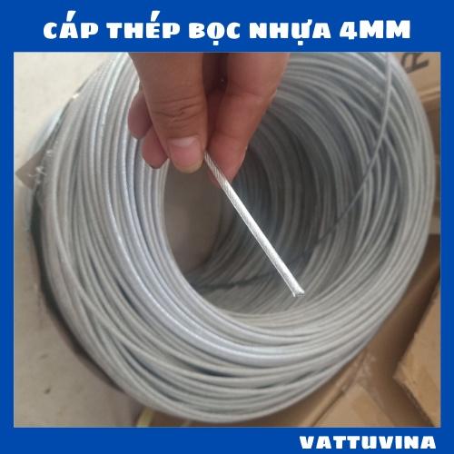 Cáp Thép Bọc Nhựa D4mm  tính theo mét