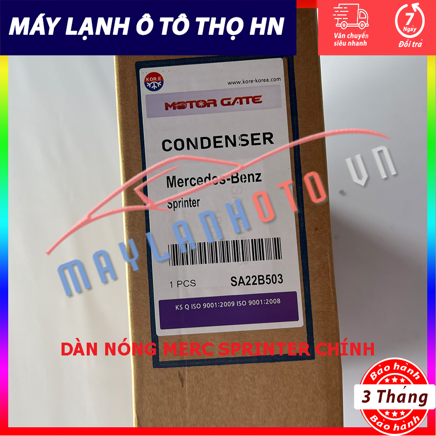 Dàn (giàn) nóng Mecerdes Sprinter (Chính) hàng xịn Hàn Quốc (hàng chính hãng nhập khẩu trực tiếp)