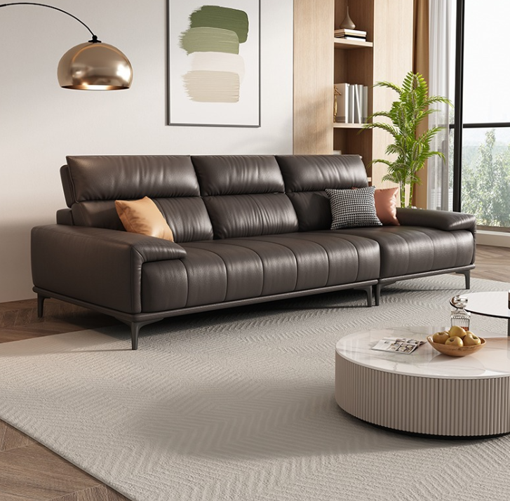 Sofa băng tay bọc da cao cấp Juno Sofa HDCT-06