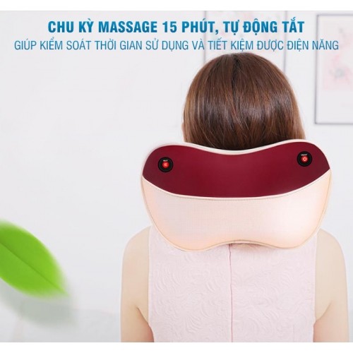 Gối (máy) massage hồng ngoại đa năng YIJIA YJ-209 - Hỗ trợ mát xa giảm mỡ bụng, hỗ trợ trị đau nhức mỏi cổ vai gáy