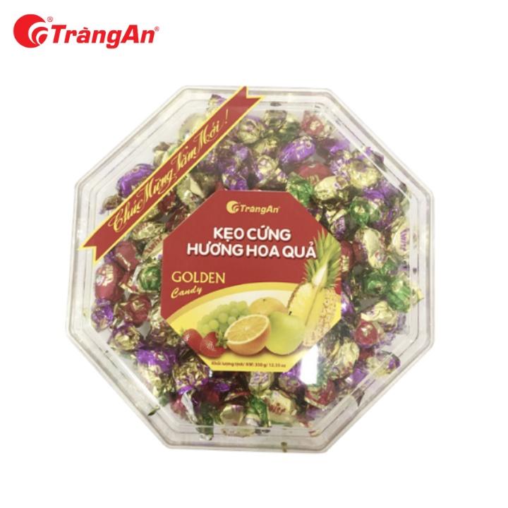 Kẹo cứng hương hoa quả, hộp bát giác 350g, thương hiệu Tràng An, hạn sử dụng 8 tháng, date luôn mới