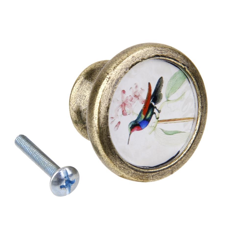 6xAssorted Vintage Brass Wardrobe Cabinet Door Cupboard Drawer Handle Knob 14