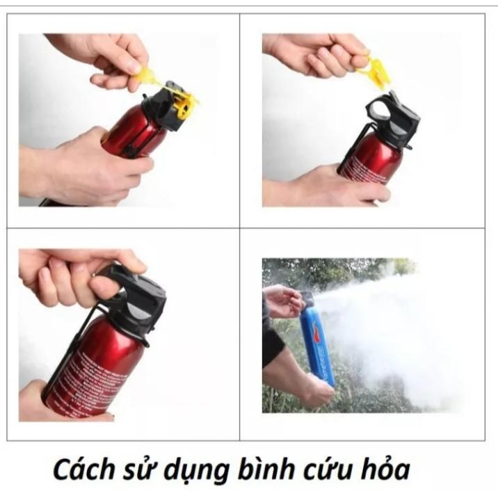 Bình Chữa Cháy Mini Flamebeater Dùng Cho Ô Tô, Bình cứu hỏa mini cho ô tô xe hơi Flamebeater, an toàn cho môi trường