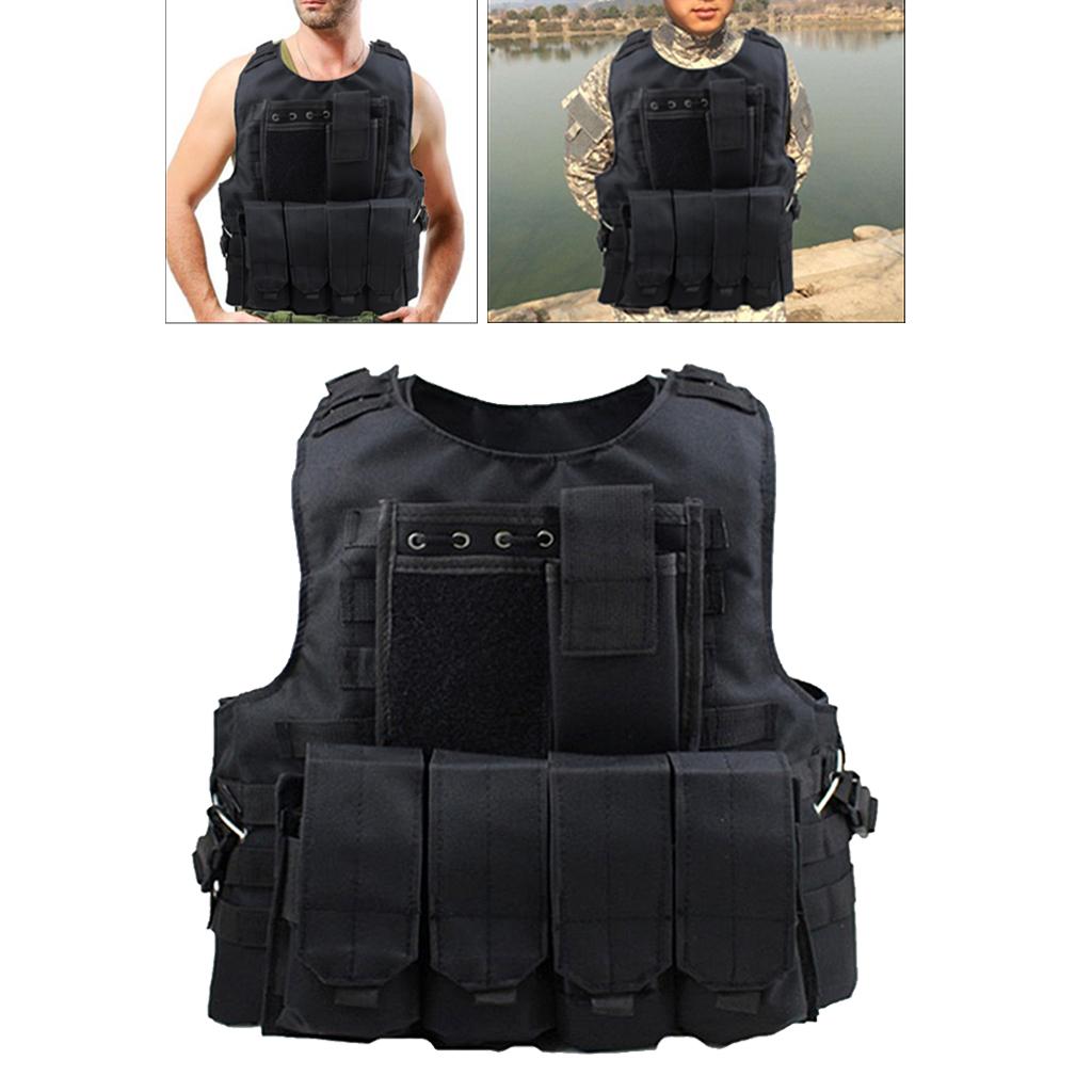 Tactical Military Vest Airsoft Molle Combat Hunting CS Game Vest Black