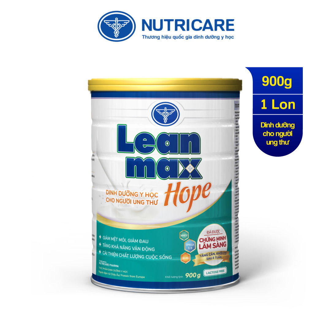 01 lon sữa Leanmax Hope 900g - Dinh dưỡng cho người bệnh ung thư, suy mòn