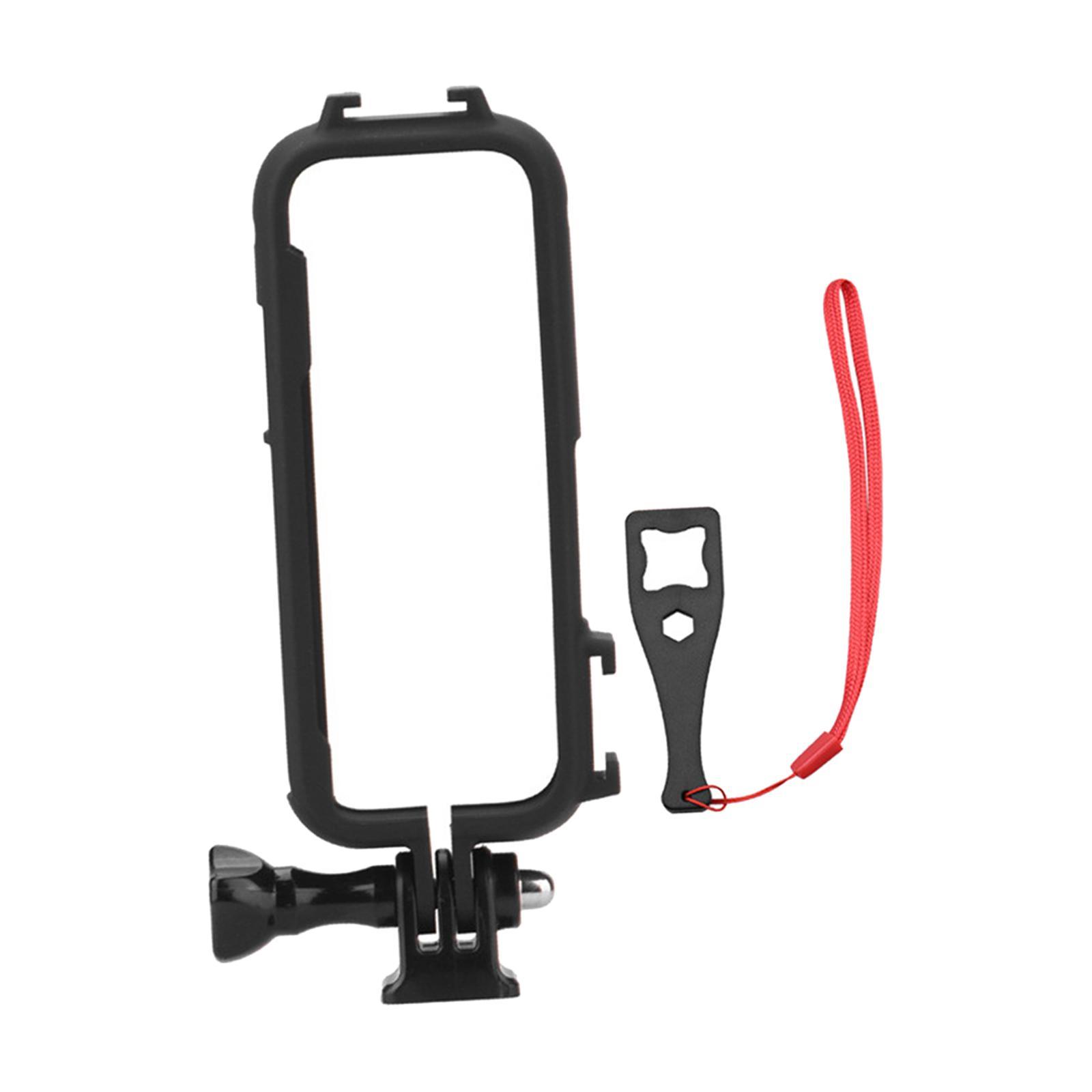 Durable Action Camera Protection Frame Housing Case with 1/4 Adapter Mount Drop Resistant Sports Camera Cage for One x3 Replacement