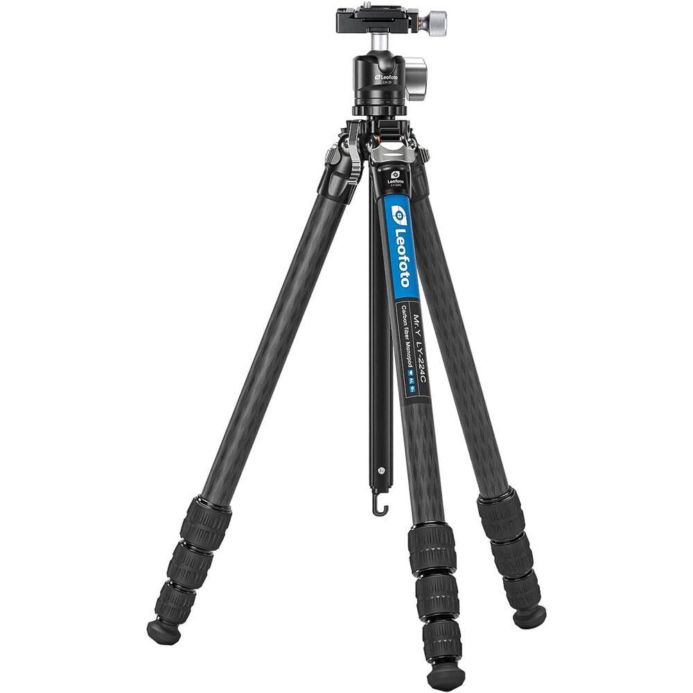 Chân máy ảnh Tripod Leofoto Mr.Y - LY-224C+LH-25R Màu đen - Hàng chính hãng