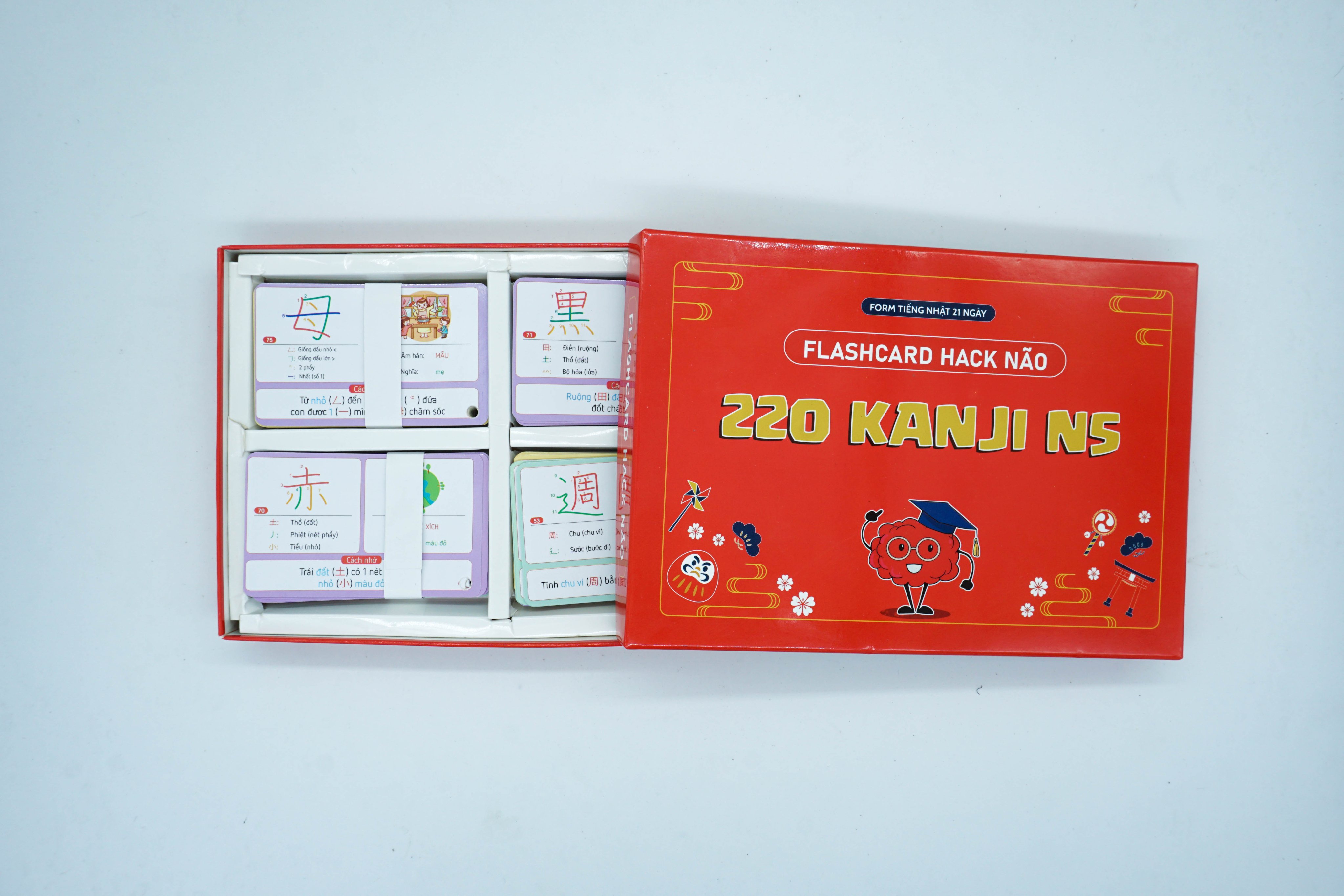 Flashcard Hack Não 220 Kanji N5 - Hướng Dẫn Học Qua Câu Chuyện