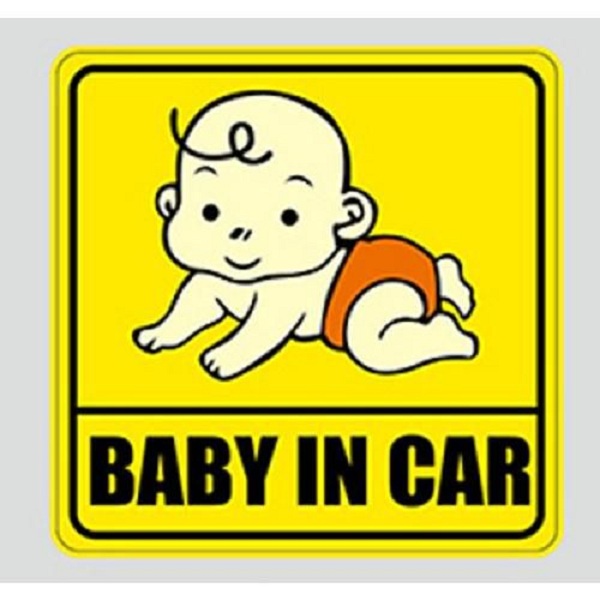 Miếng dán phản quang xe ô tô Baby In Car Bé bé yêu.