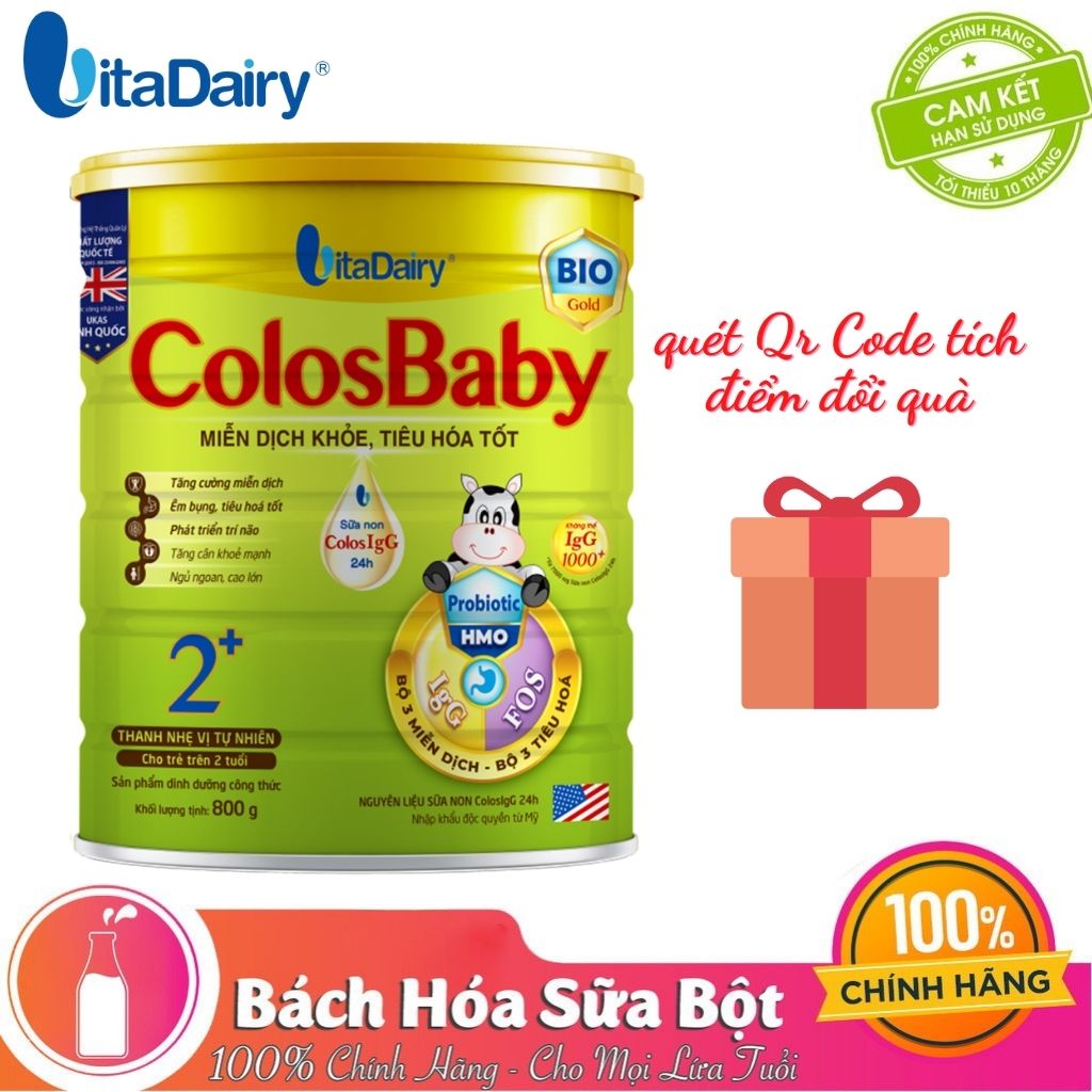 Sữa Colosbaby Bio Gold 2+ 800G – Miễn dịch khỏe và Tiêu hóa tốt