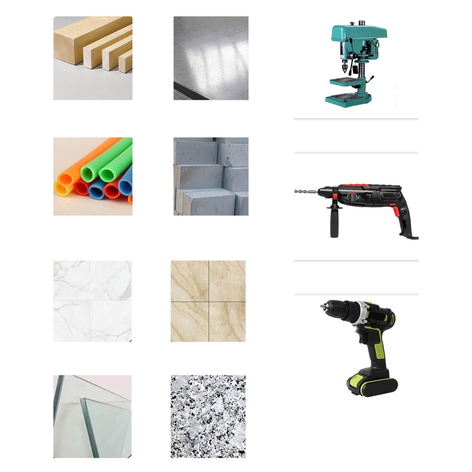 10 Pieces Alloy Masonry Drill Bit Set with Hex Shank for Wall Cement Tile