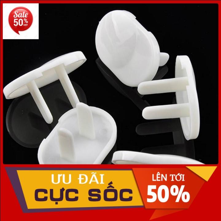 Combo 10 bịt ổ điện 2 chân, 3 chân lộn xộn bằng nhựa cao cấp