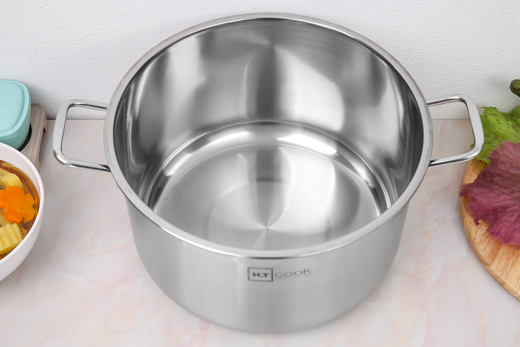 Bộ Nồi Xửng Hấp inox 430 Cao Cáp Fivestar H.T Cook Bếp Từ 1 Đáy Nắp Kính , tặng 1 vá canh 26cm | 28cm | 30cm | 32cm