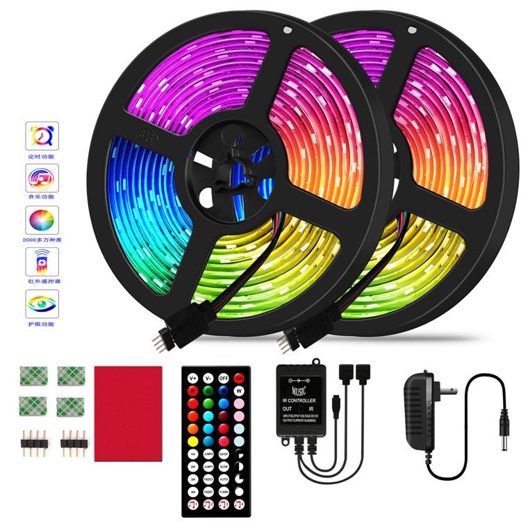 Bộ Đèn LED RGB Nháy Theo Nhạc Dài 5M, Đổi Màu,Đèn Trang Trí,LED RGB 5050 Chống Nước