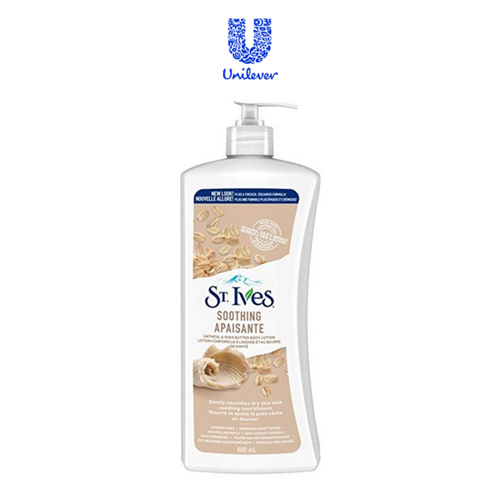Sữa dưỡng thể Lúa Mạch và Bơ St.Ives Soothing Oatmeal &amp; Shea butter body lotion 621ml