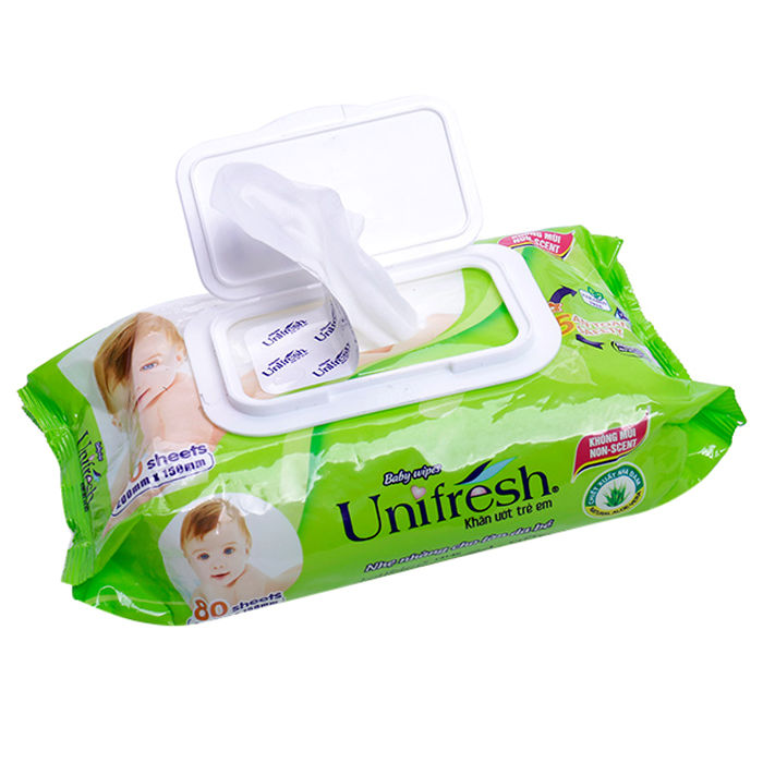 Hình ảnh Combo 6 Khăn Ướt Unifresh Aloevera 80M (80 Miếng)