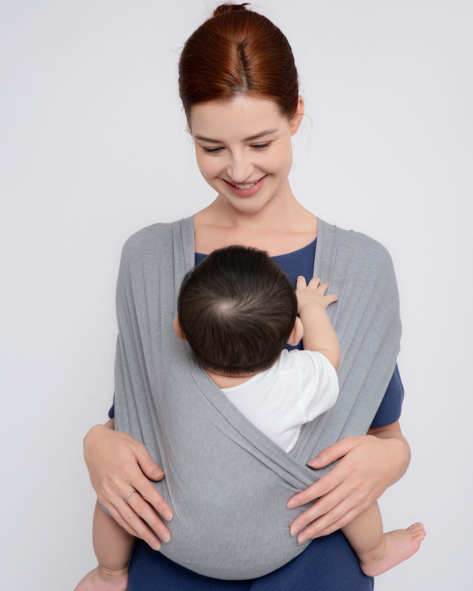Địu vải EmBé Sling dành cho bé sơ sinh từ 0-24 tháng, dòng FLEX/ FLEX plus có dây tăng đơ để điều chỉnh size