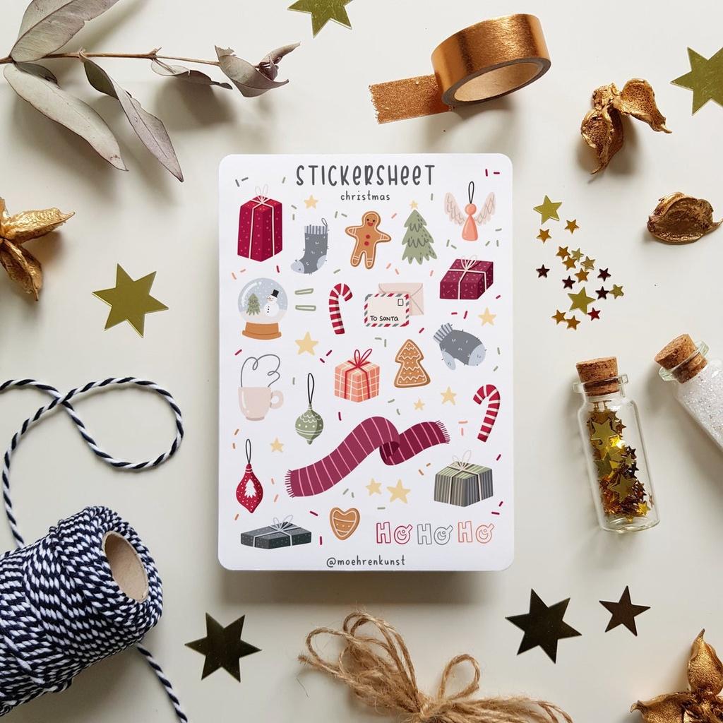 Sticker Sheet CHRISTMAS Chuyên dán sổ   Bullet Journal Stickers, Winter Stickers, Christmas Stickers, Gift Sticker - CẮT SẴN