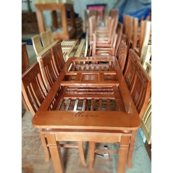 Bộ bàn ăn gỗ xoan đào giá thật