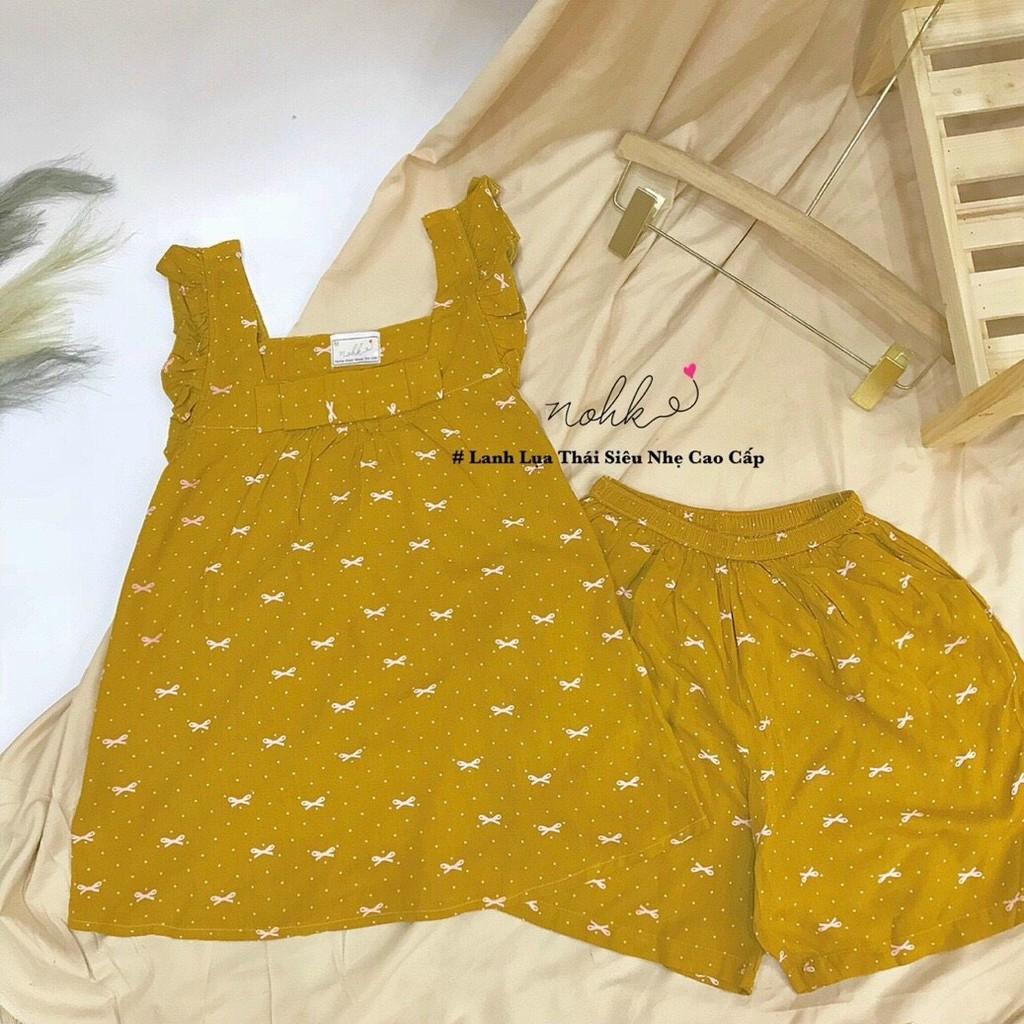 Set áo dây quần đùi chất lanh đũi mát lạnh