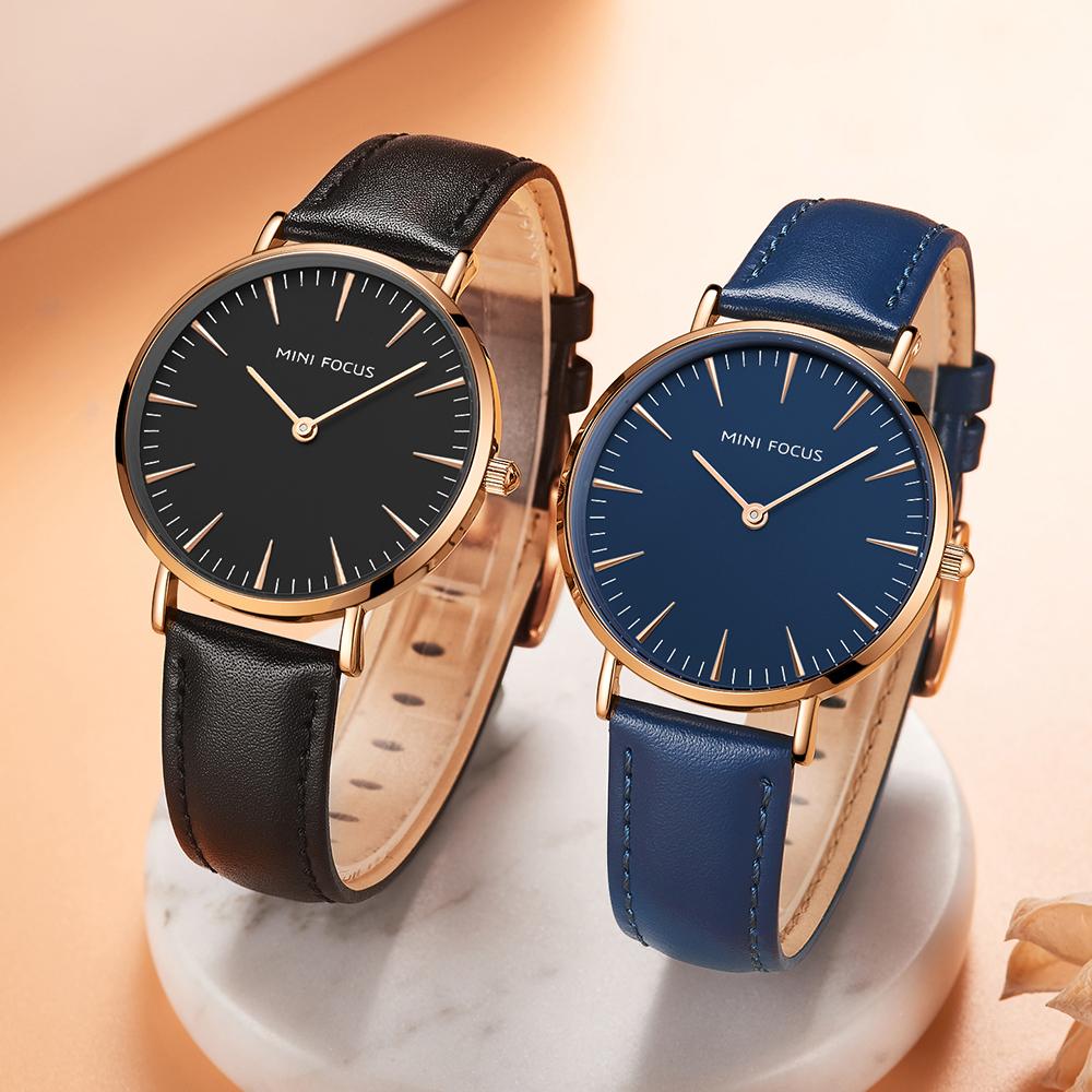 Đồng hồ thời trang nữ với dây da chống thấm nước 3ATM dành cho doanh nhân MINI FOCUS Women Quartz