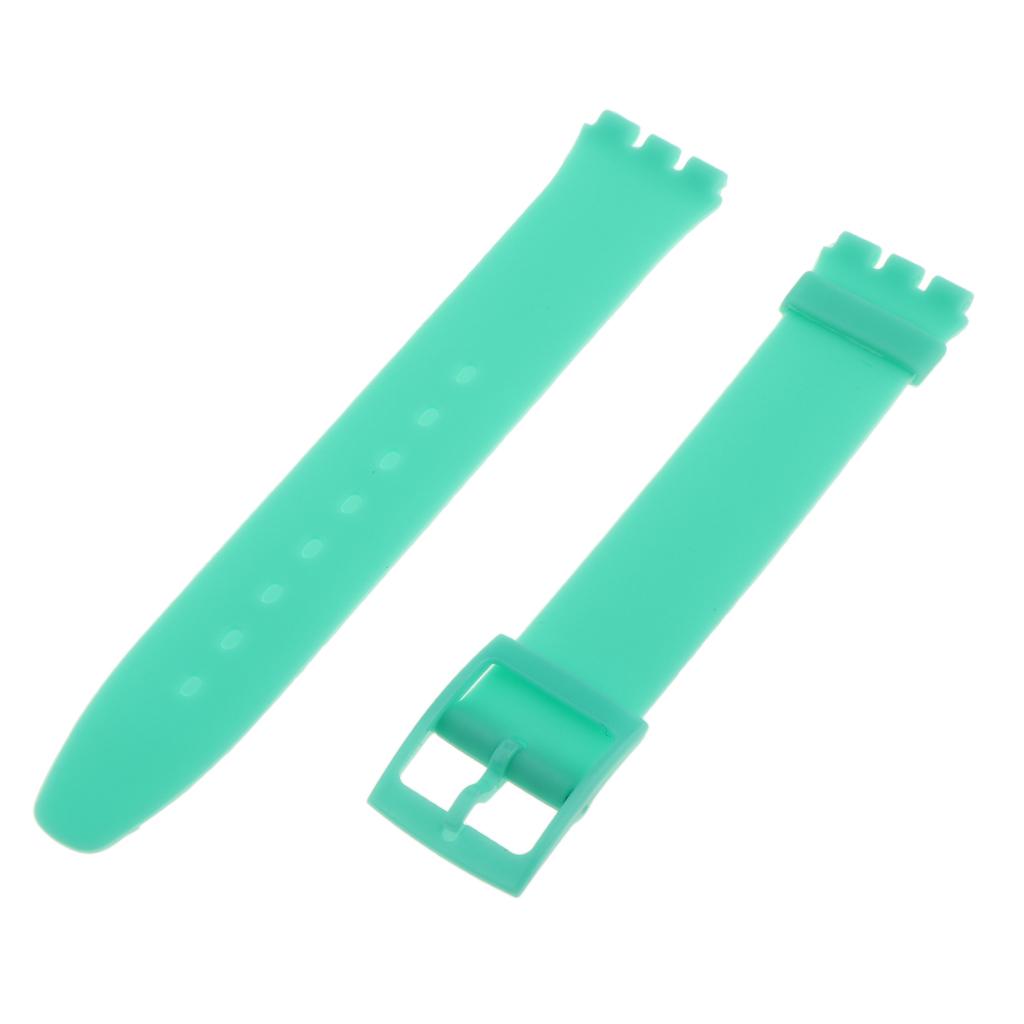 16mm Replacement Soft Silicone Rubber Sports Watch Band Bracelet for Smart Watch