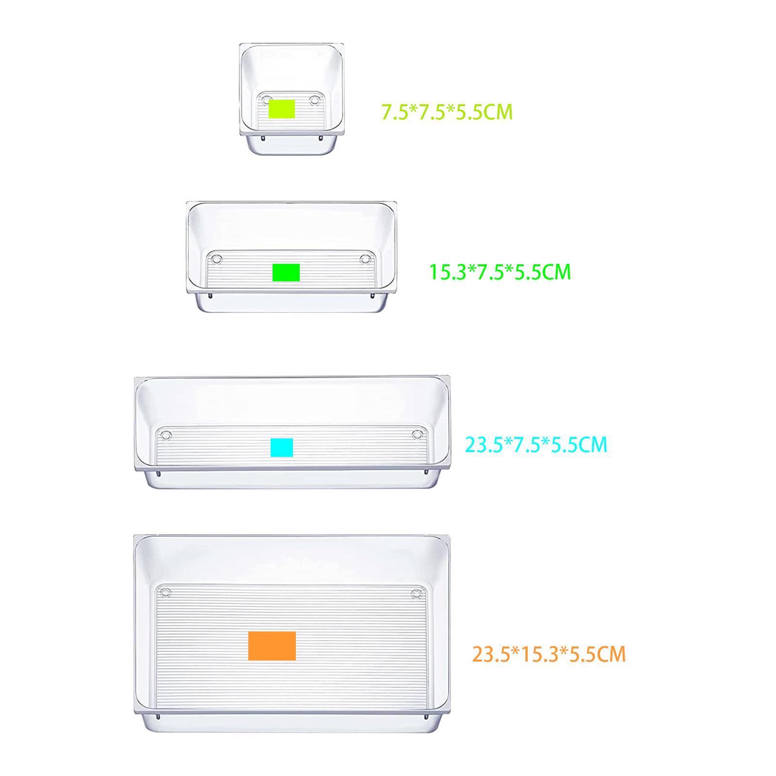 Drawer Organizer with Non Slip Silicone Pads Drawer Organizers Set for Kitchen Utensils