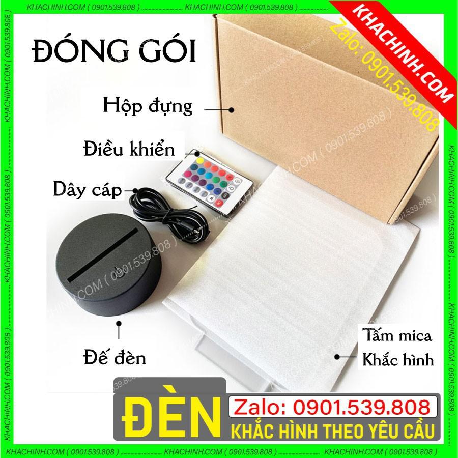 Đèn ngủ khắc Thư Tháp Chữ Buông Bỏ Mọi Tạp Niệm Mẫu L0658 -B