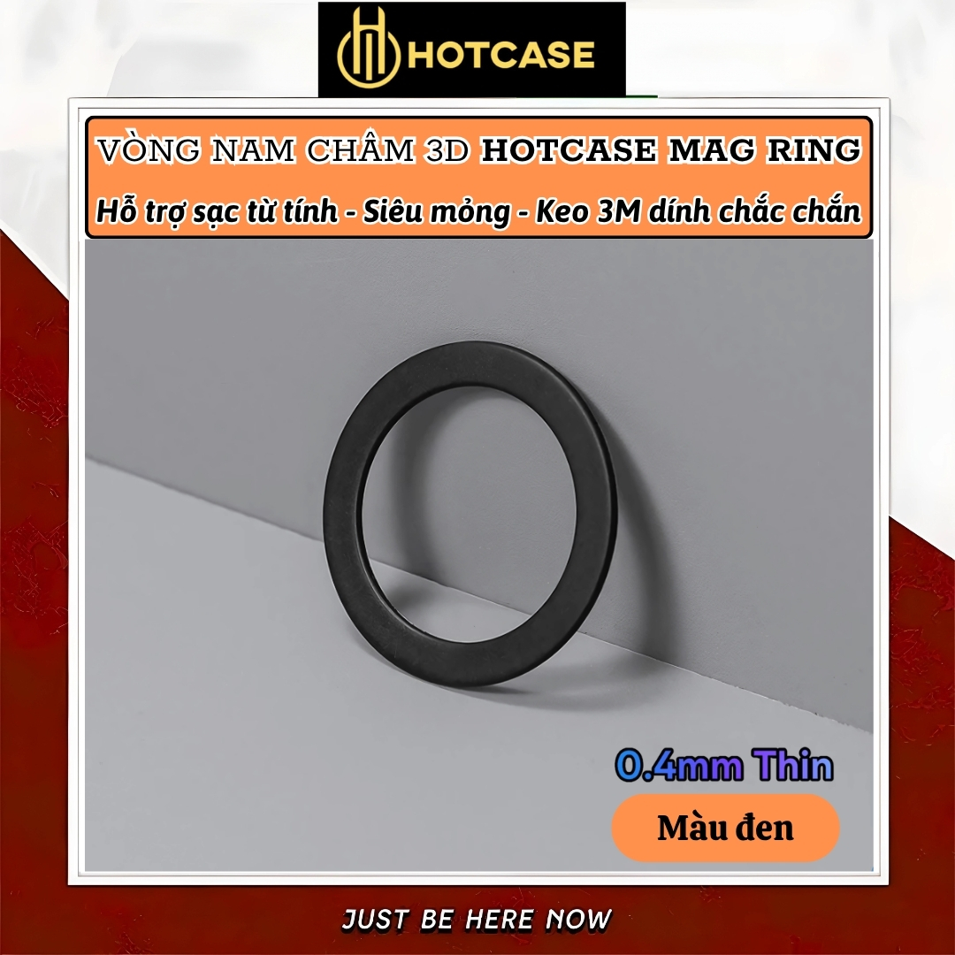 Vòng Nam Châm 3D Hỗ Trợ Sạc Không Dây Từ Tính Cho Điện Thoại HOTCASE Magnetic Ring cho iPhone 16 Pro Max 15 14 13 12 11 X Xs cho Samsung cho Oppo Z Fold Galaxy S - Hàng nhập khẩu