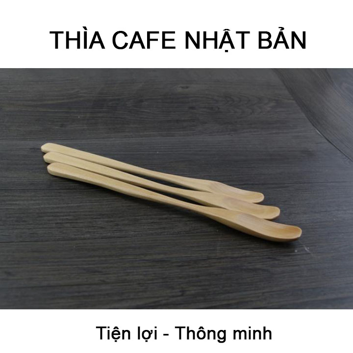 Thìa pha cà phê  làm băng gỗ phong cách Nhật Bản