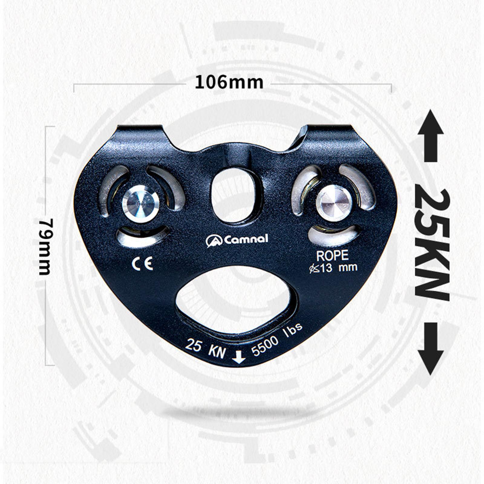 25KN Mountaineering Rock Climbing Zip Line Wire Cable Trolley Pulley