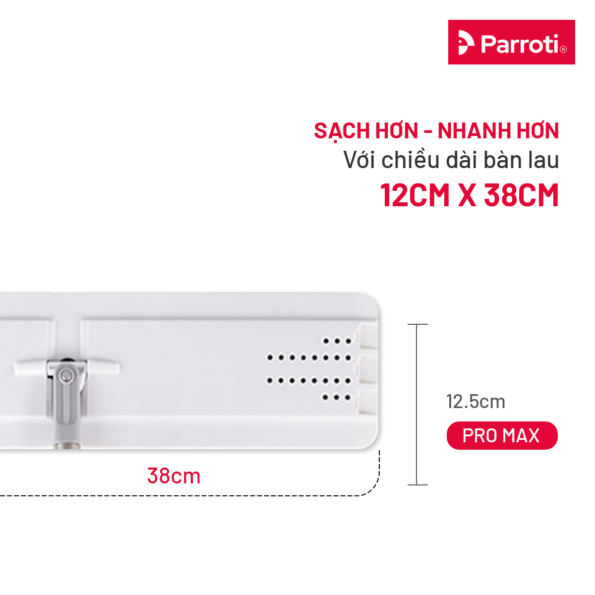 Bộ lau nhà tự vắt thông minh, chổi lau nhà 360 độ, lau sạch khô nhanh - Parroti ProMax PX01