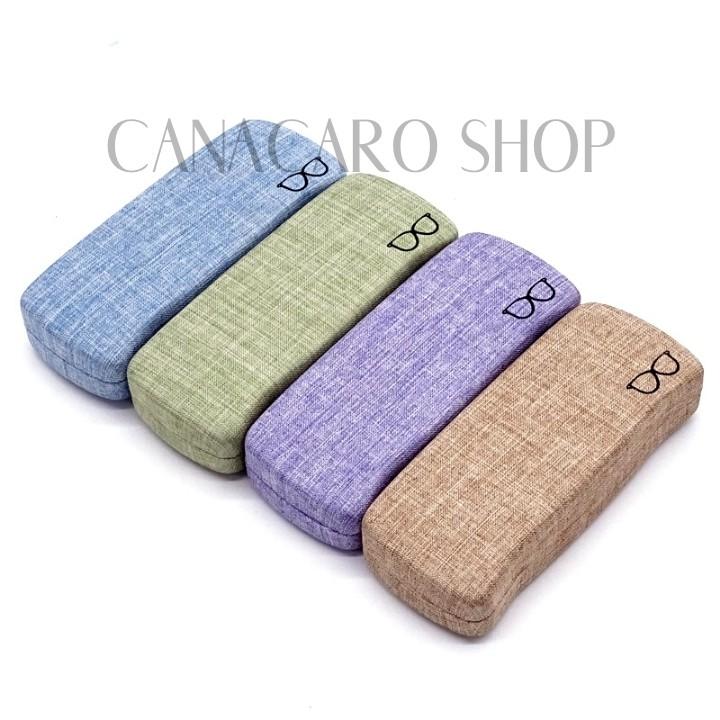 Hộp đựng kính cận đẹp dễ thương cute thời trang cao cấp kèm khăn lau nhiều màu CANAVARO SHOP HCV012