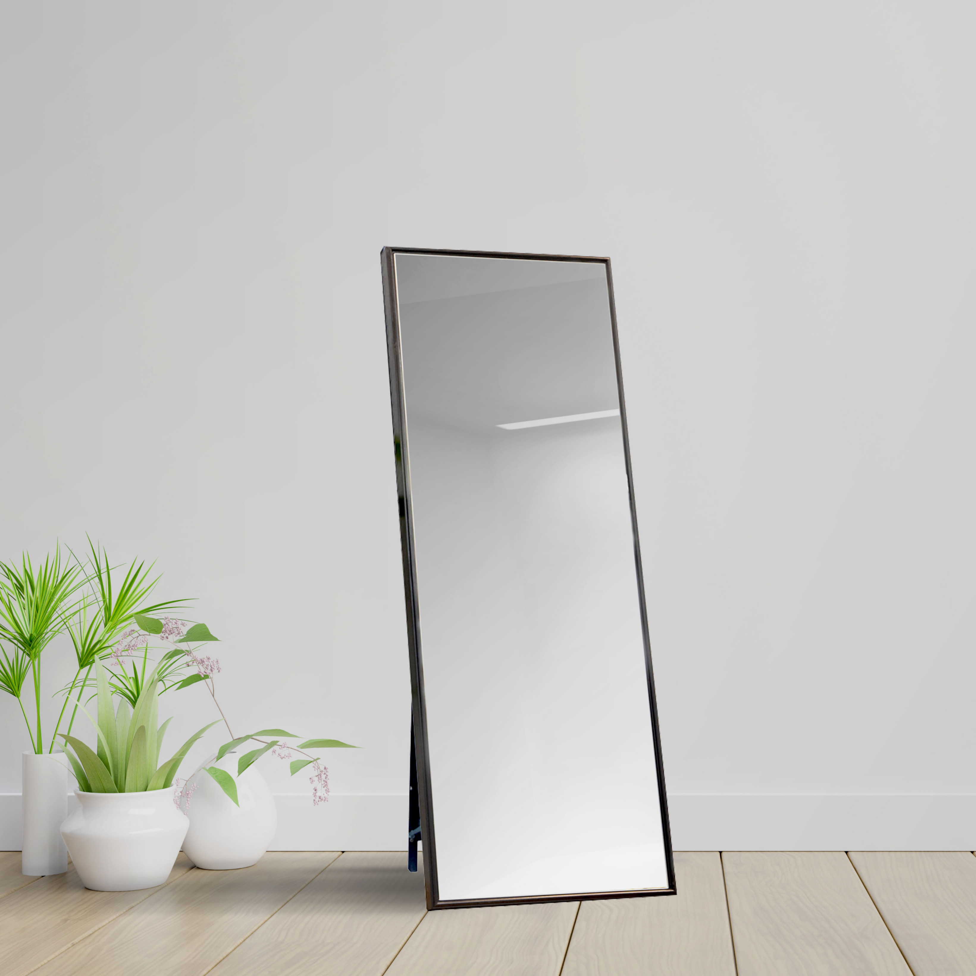 [SIZE60x1M7] GƯƠNG SOI TOÀN THÂN CÓ CHÂN ĐỨNG MÀU ĐEN/TRẮNG  - STANDING MIRROR-60CM