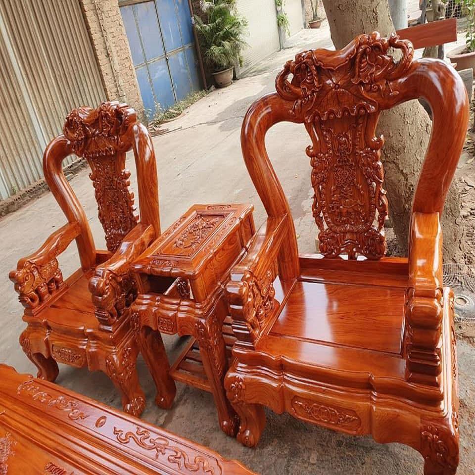 Bộ bàn ghế Minh Quốc Voi gỗ Hương Đá