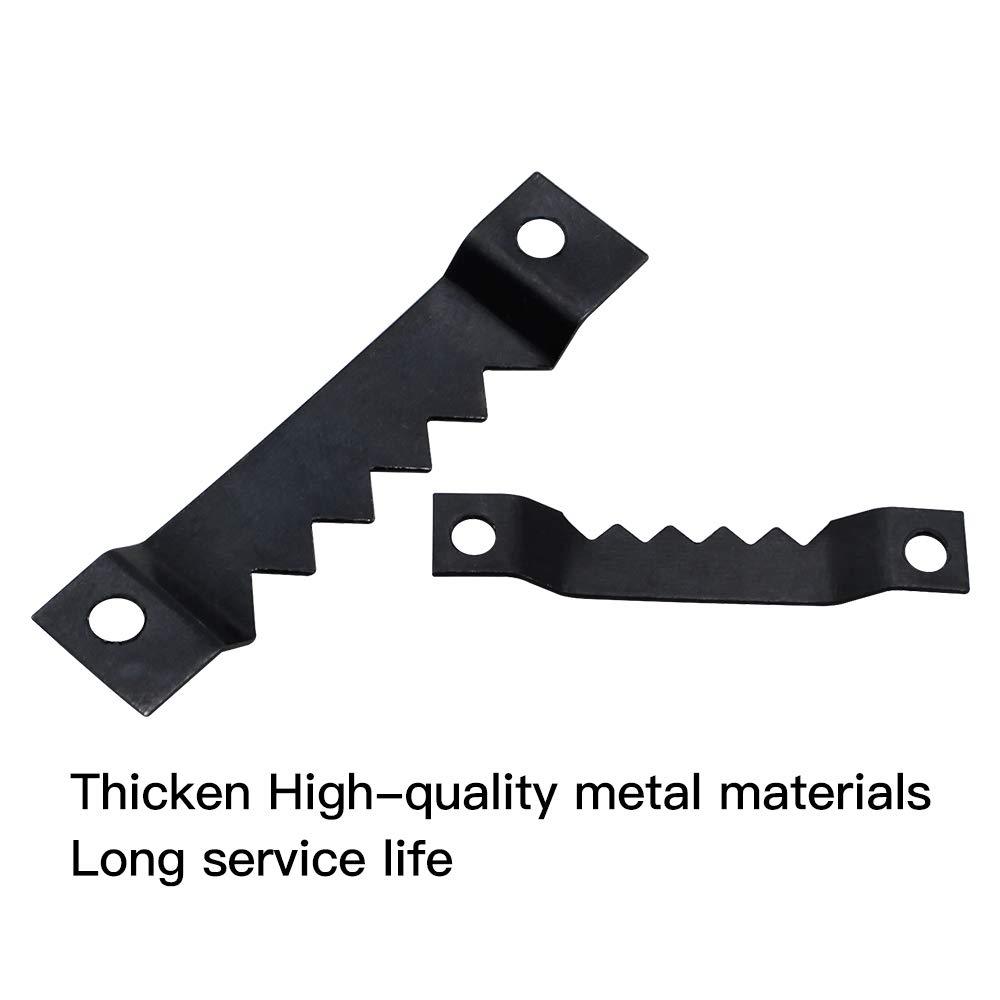 100 mảnh hình ảnh Kích thước móc Sawtooth với 200 ốc vít kép lỗ hình ảnh móc treo ổn định móc treo cho khung hình ảnh khung hình vẽ tranh và thủ công mỹ nghệ