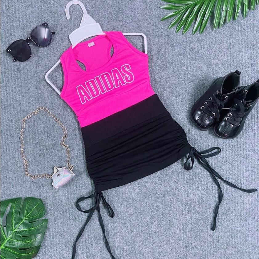 Chân Váy Rút Phối Áo Croptop Siêu Dễ Thương Cho Bé Gái Đủ Size Cho Bé Từ 1 Tuổi Đến 8 Tuổi Nhã Uyên Kid BK017